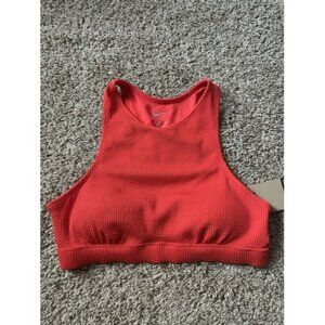 Nike Swim Elevated Essential Women's High-Neck Bikini Top Red Size Medium